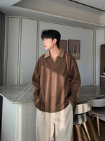 Lapel Long-sleeved Two-piece Pullover