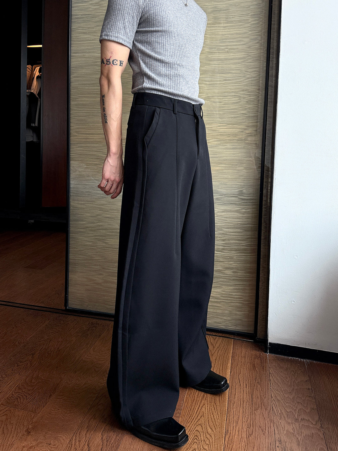 Wide Leg High Waist Casual Pants
