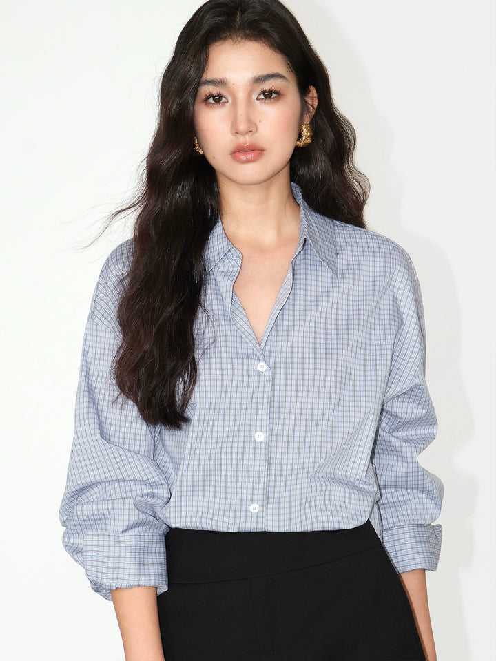 Gestreepte Losse Pasvorm Lange Mouwen Shirt 