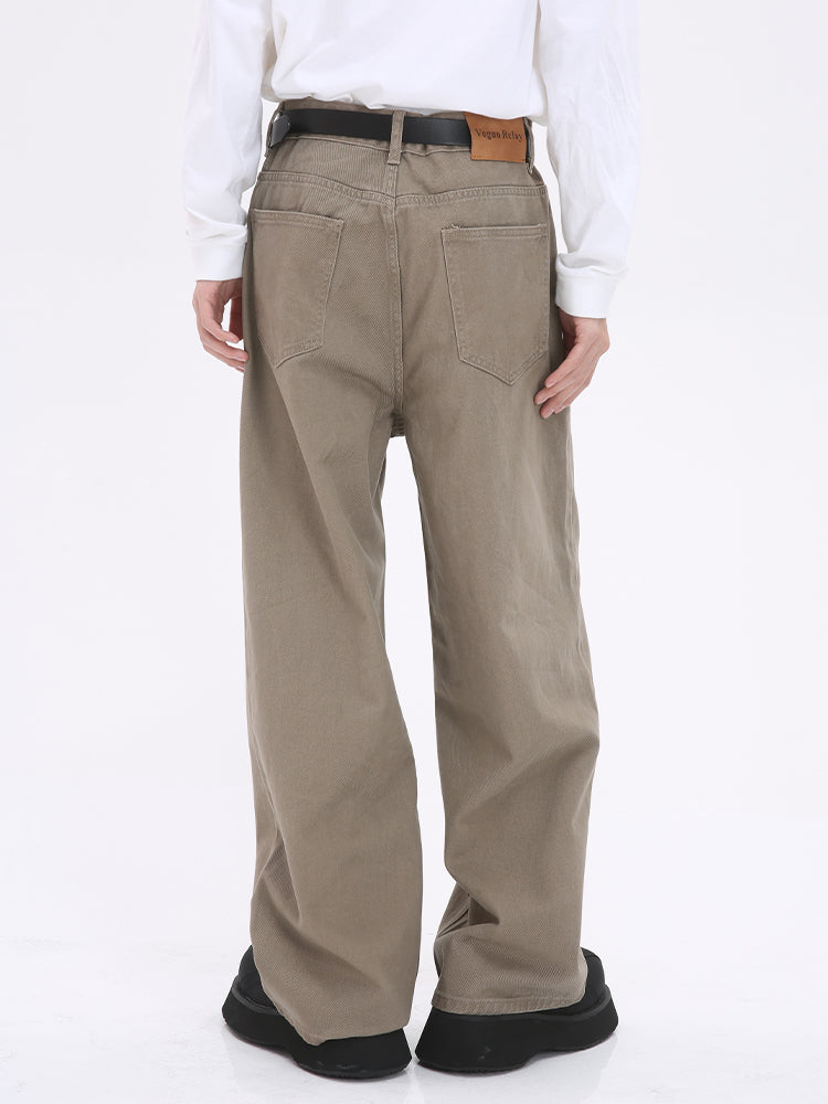 Lockere gerade Retro-Fit-Hosen 