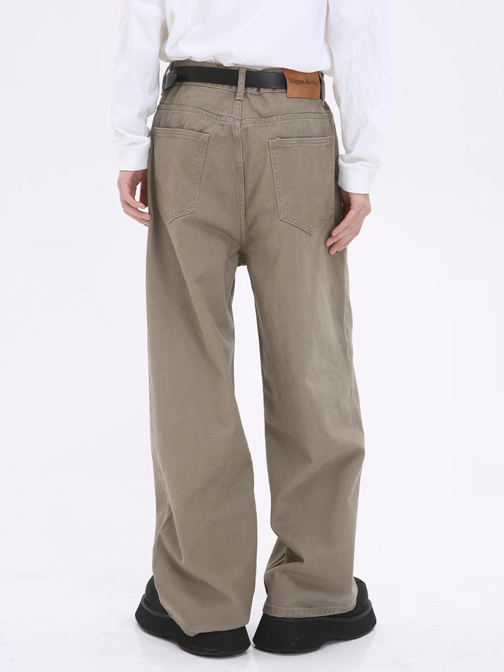 Lockere gerade Retro-Fit-Hosen 