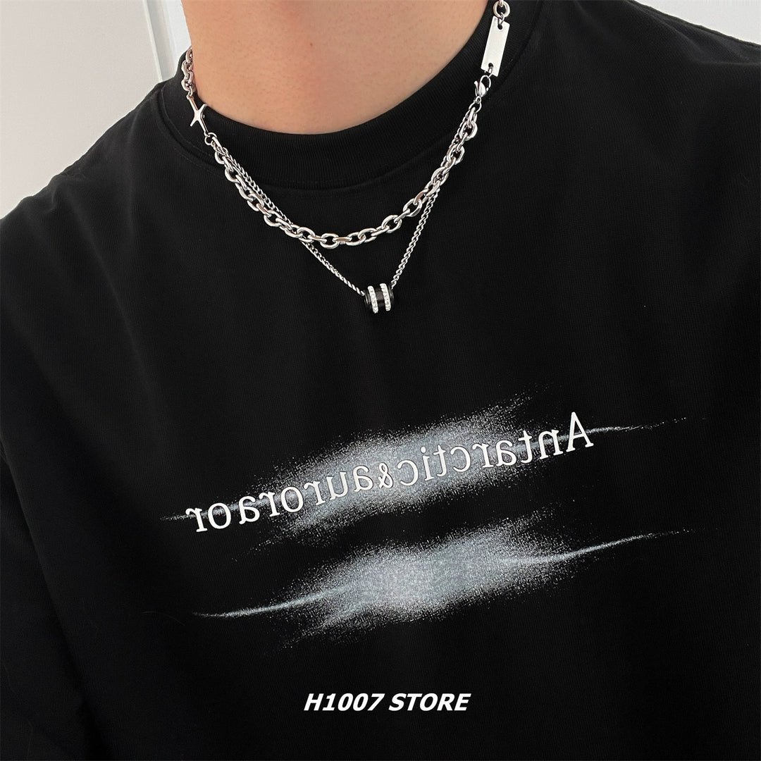 Κολιέ Hip-Hop με Διαμάντια και Στρώσεις 