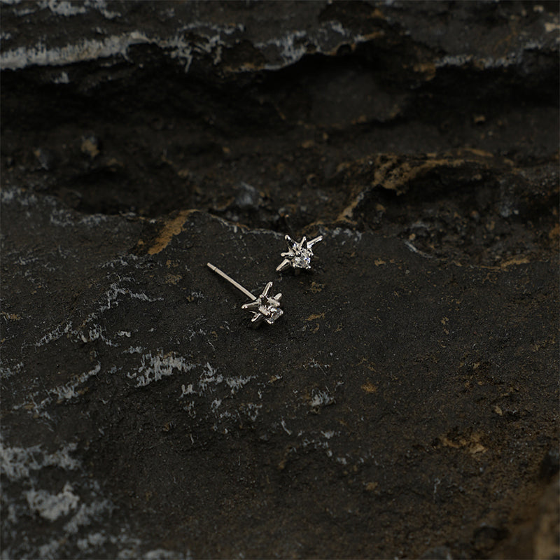 Sterling Silver Star Stud Earrings