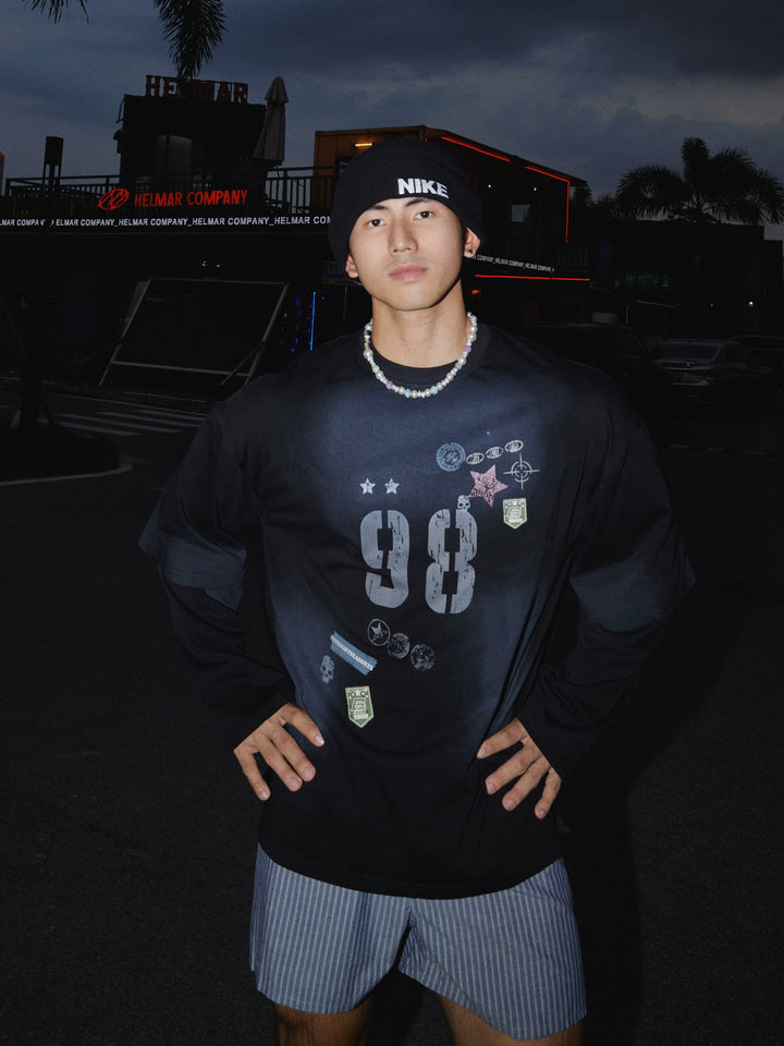 Long Sleeve Graphic Print Pullover