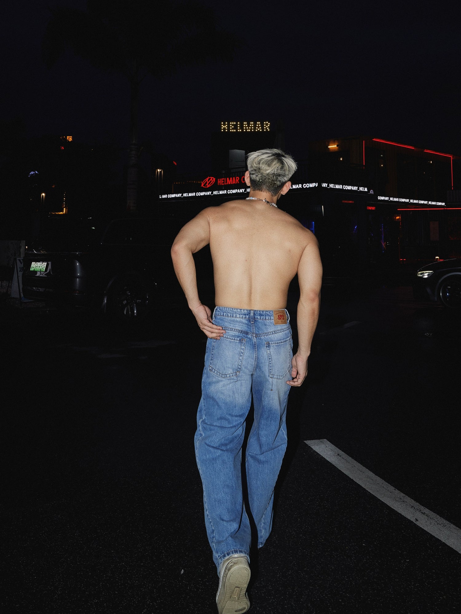 レトロウォッシュドルーズワイドレッグジーンズパンツ 