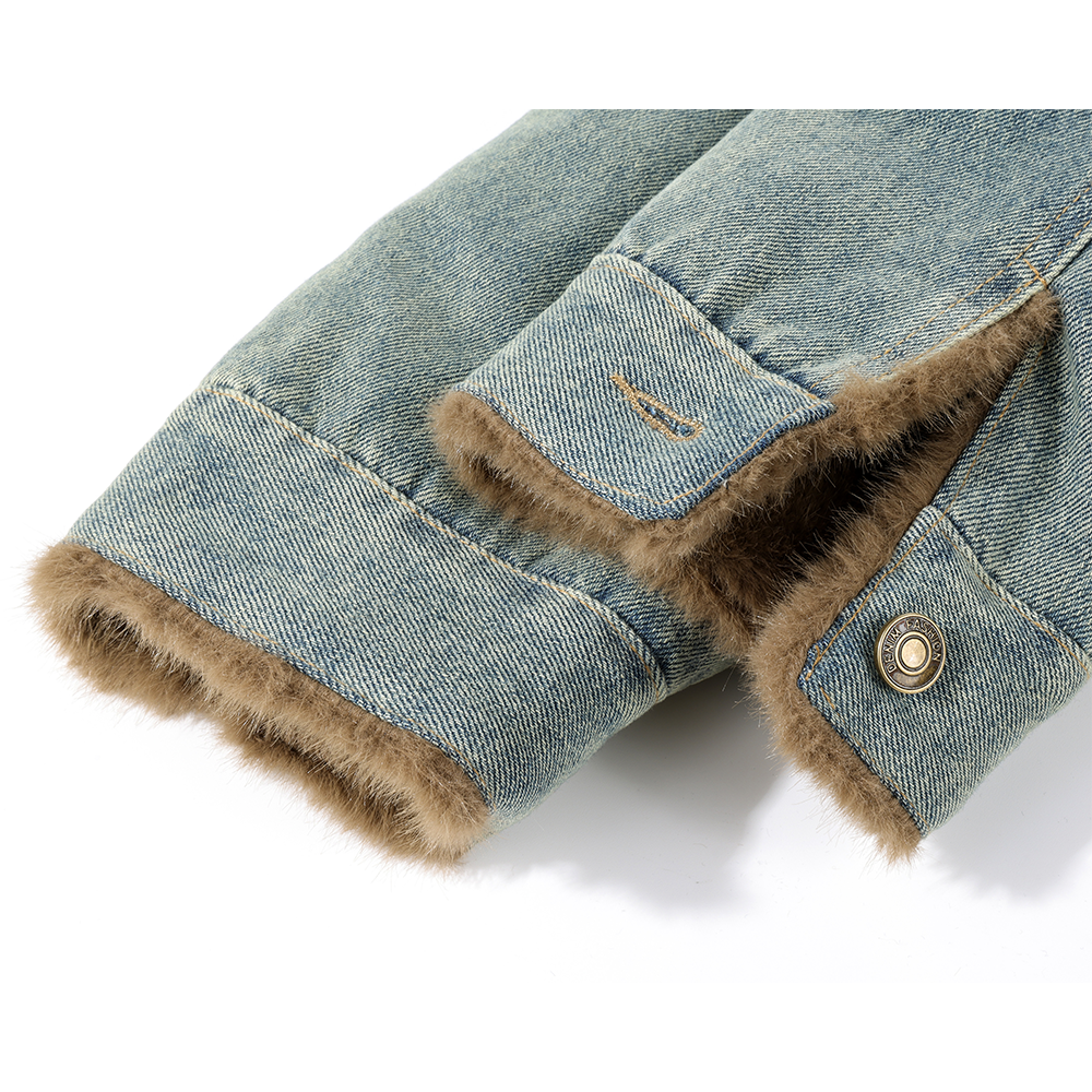 Retro Stand Collar Denim Jacket