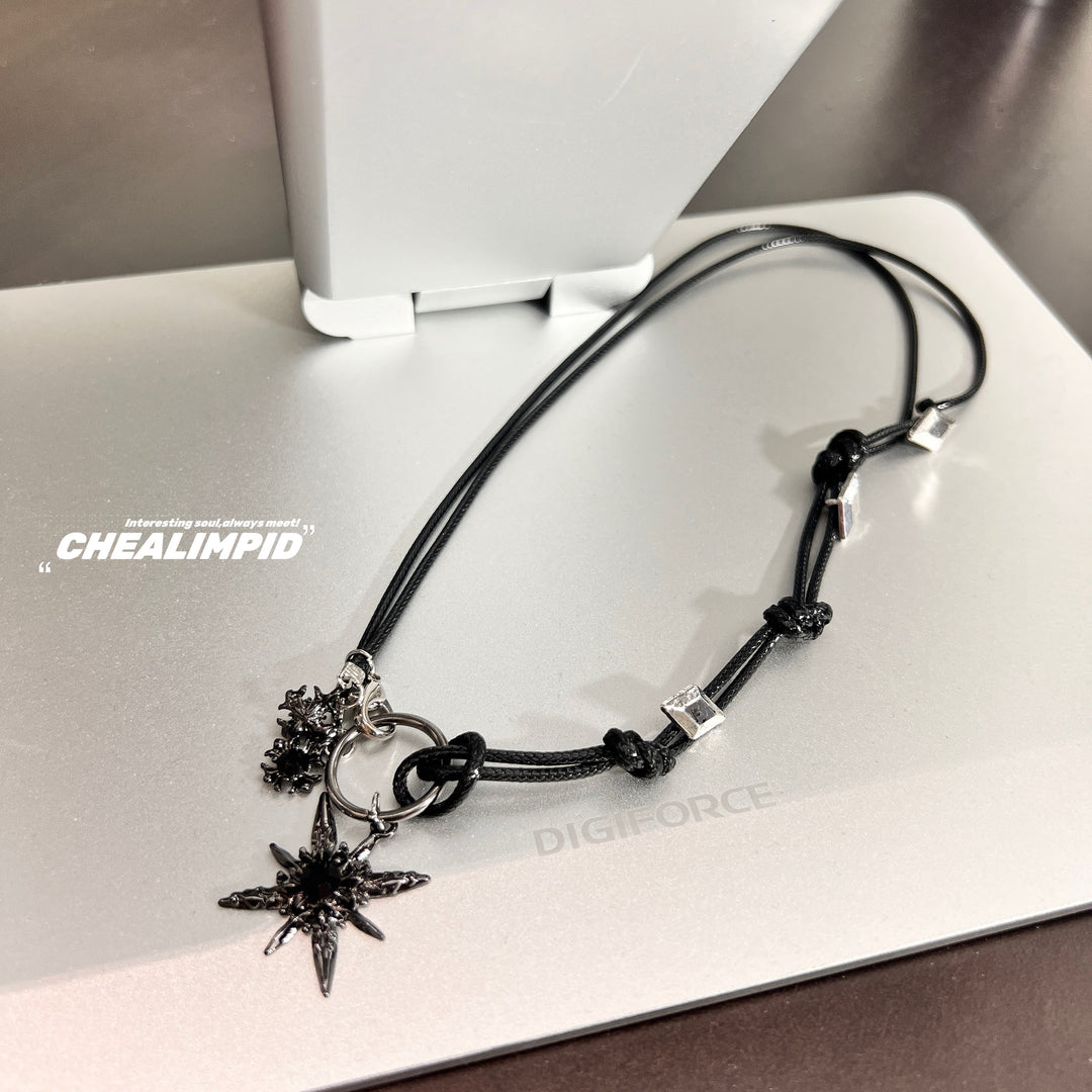 Punk Star Rope Necklace Clavicle Chain