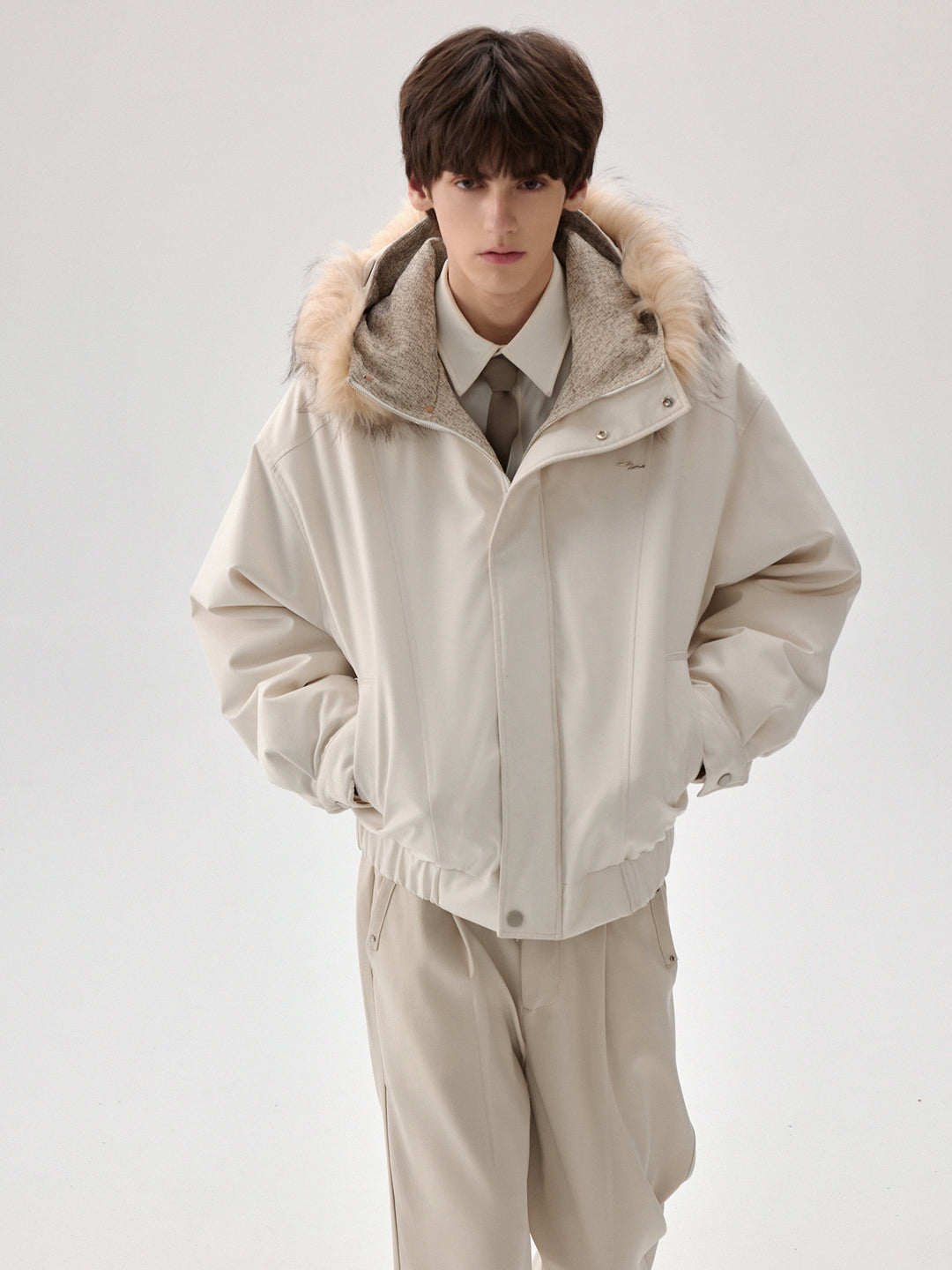 Detachable Fur Collar Down Jacket