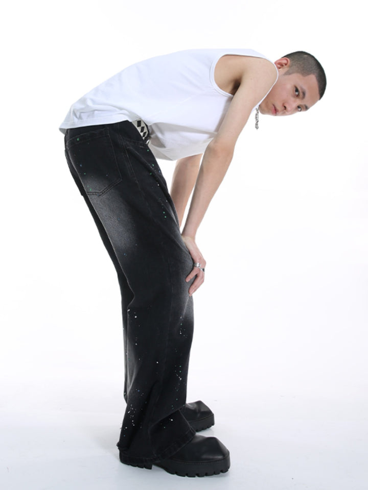 Vertical Pocket Mid-Waist Flared Pants