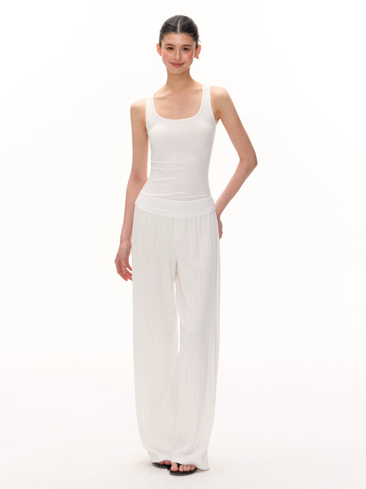 Retro Slim Fit Ribbed Tank Top
