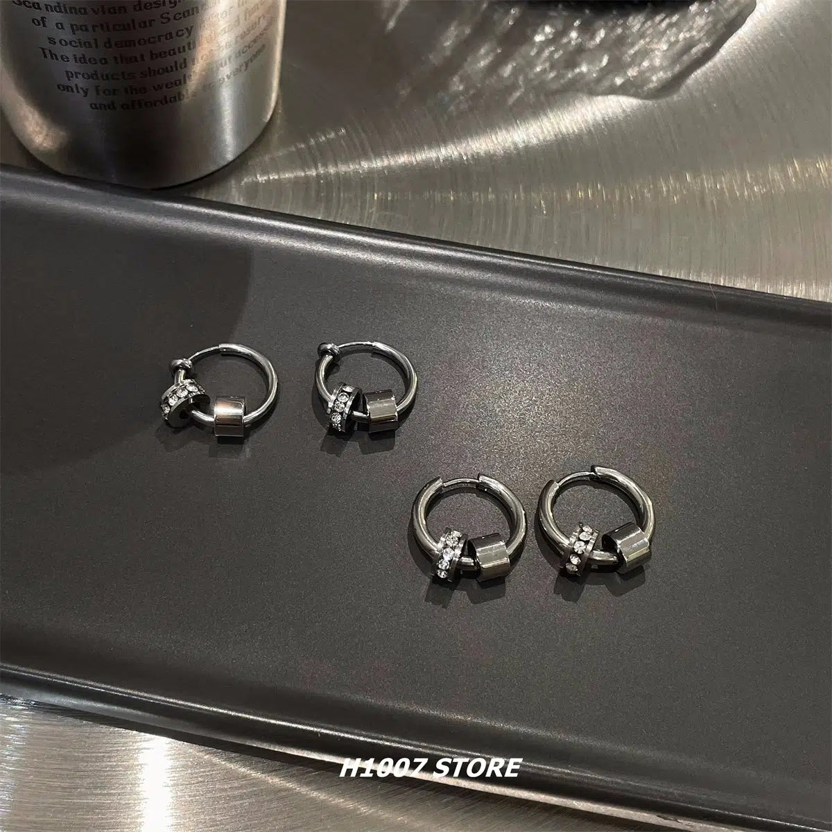 Titanium Steel Non-Pierced Stud Earrings