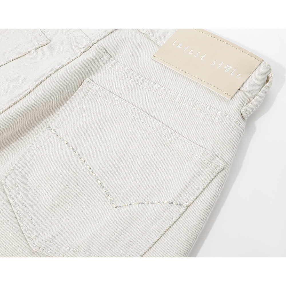 High-Waisted Straight-Leg Wide Pants