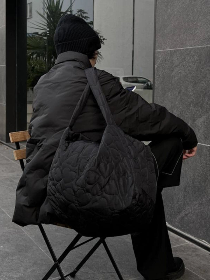 Large-Capacity Quilted Shoulder Bag