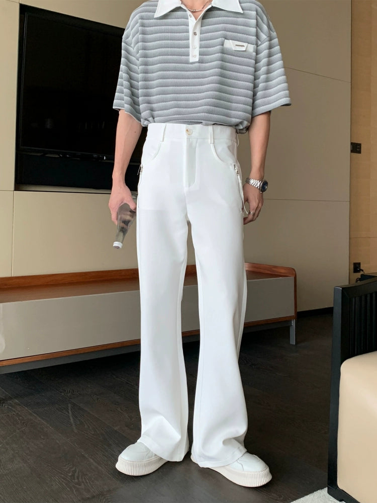 Flared Casual Anti-Wrinkle Draped Pants