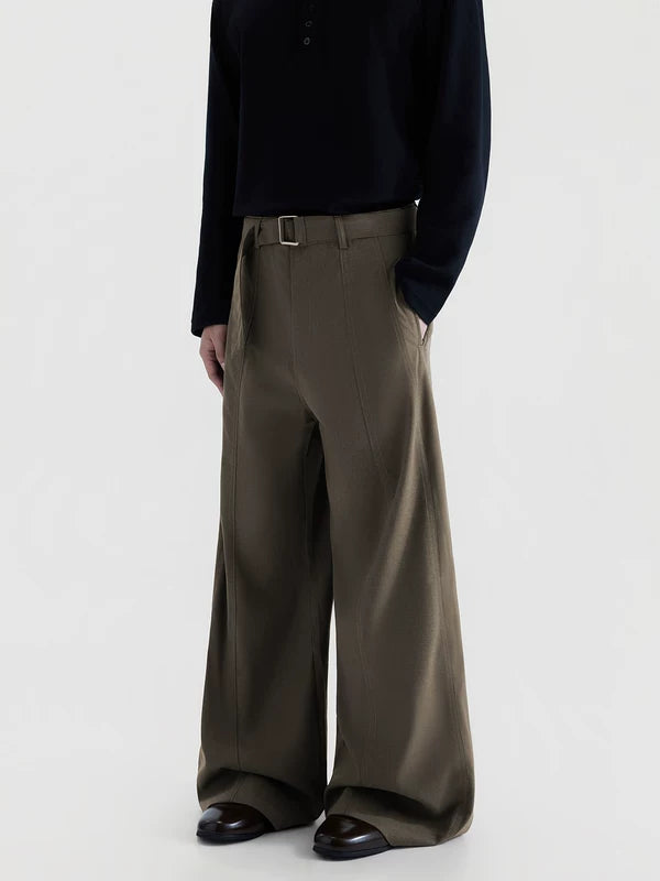 Breda ben ullblandade klänningbyxor 