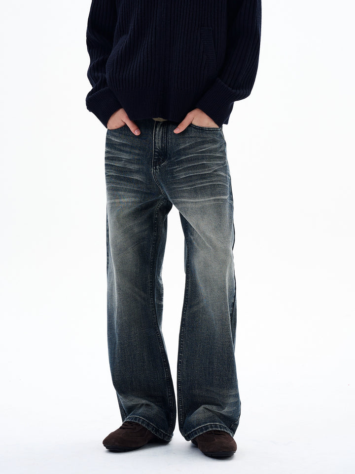 Washed Loose Retro Jeans