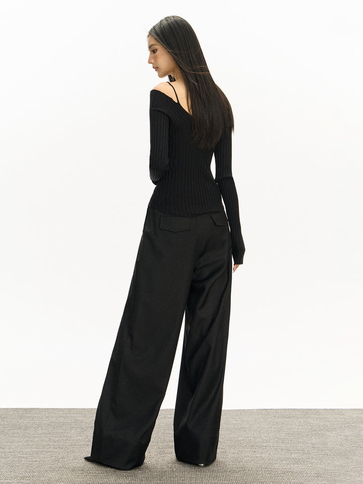 Retro Wide-Leg Casual Pants