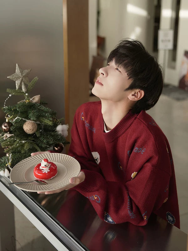 Dachshund Jacquard Wool Sweater