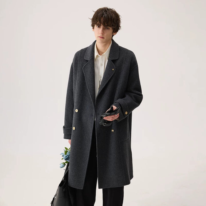Suit Collar Double-Faced Wool Long Coat