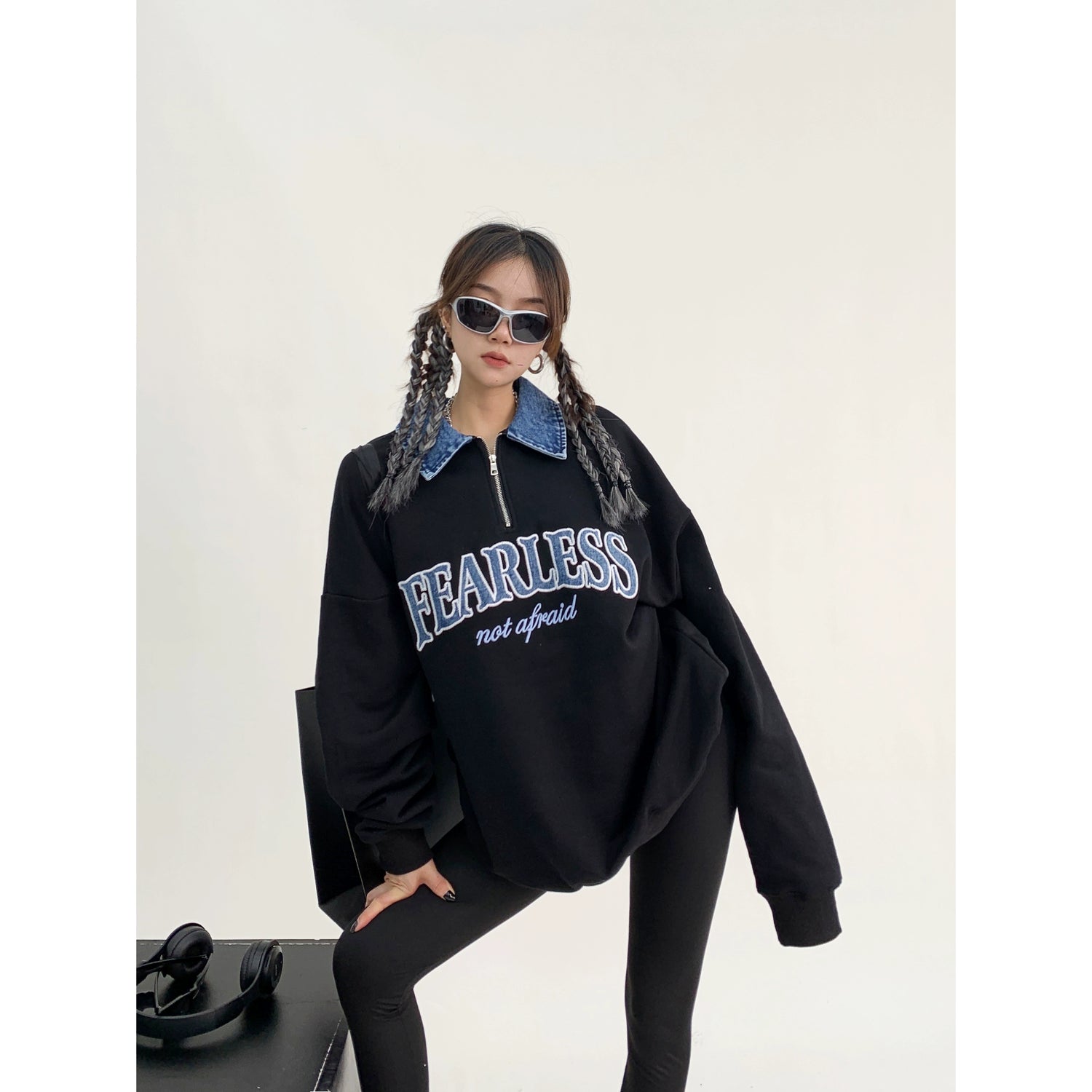 Embroidered Oversized Pullover