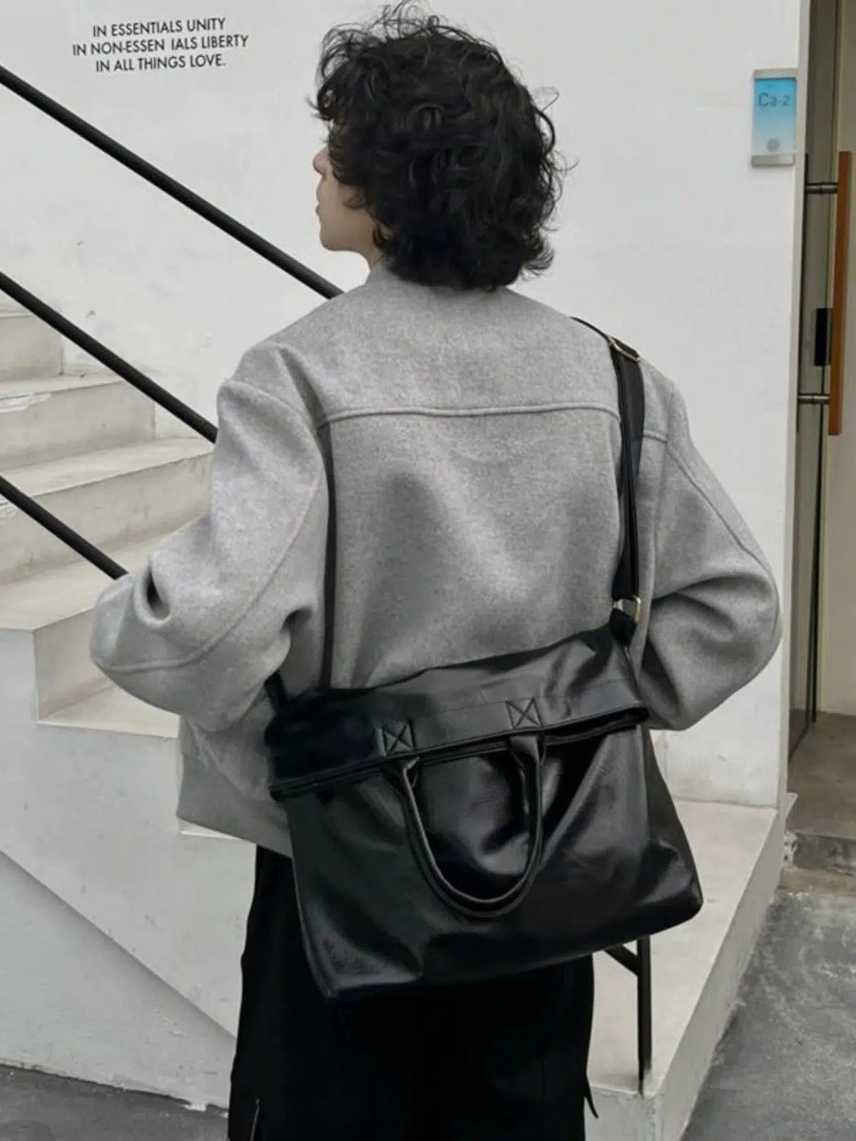 Retro Leather Crossbody Tote Bag