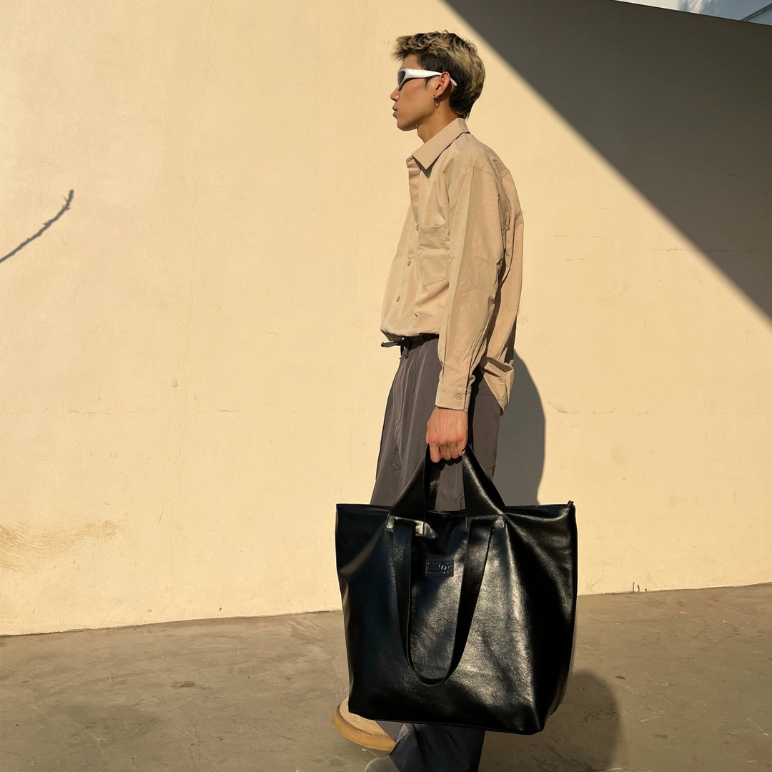 Leather Large Capacity Tote Bag