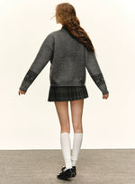 Half-Zip Stand Collar Sweater
