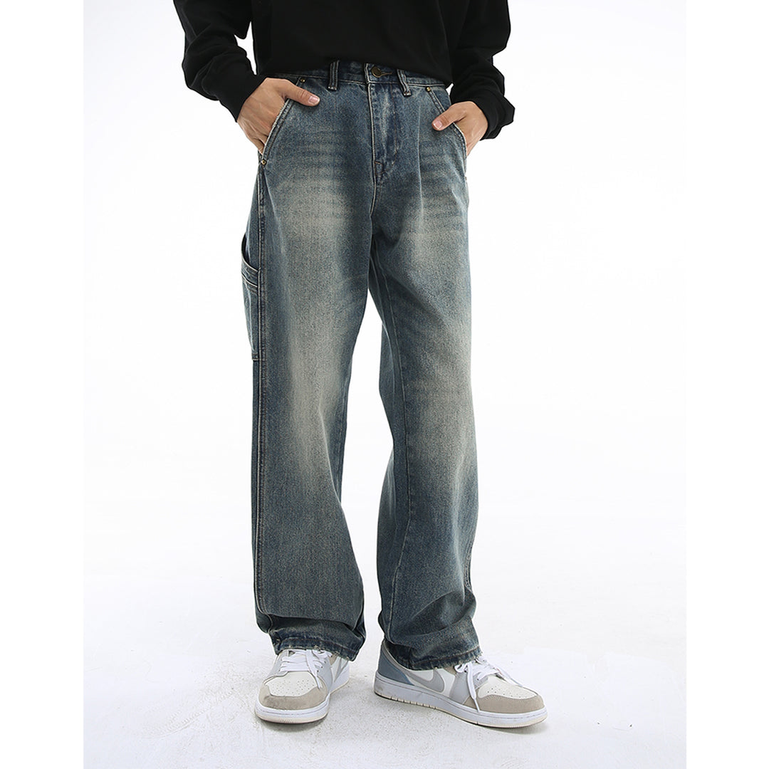 Jeans rétro décontractés taille mi-haute 