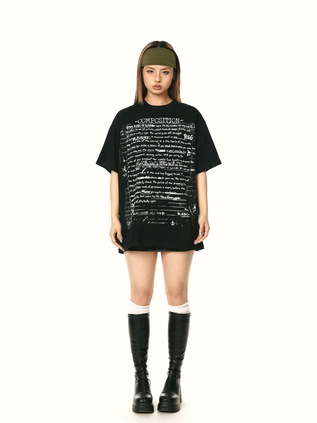 Printed Graffiti Short Sleeve T-shirt