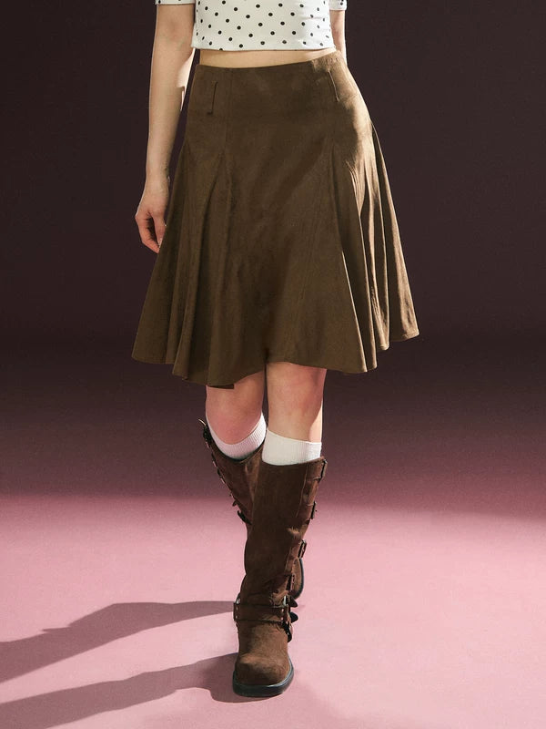 Gonna midi plissettata A-Line 