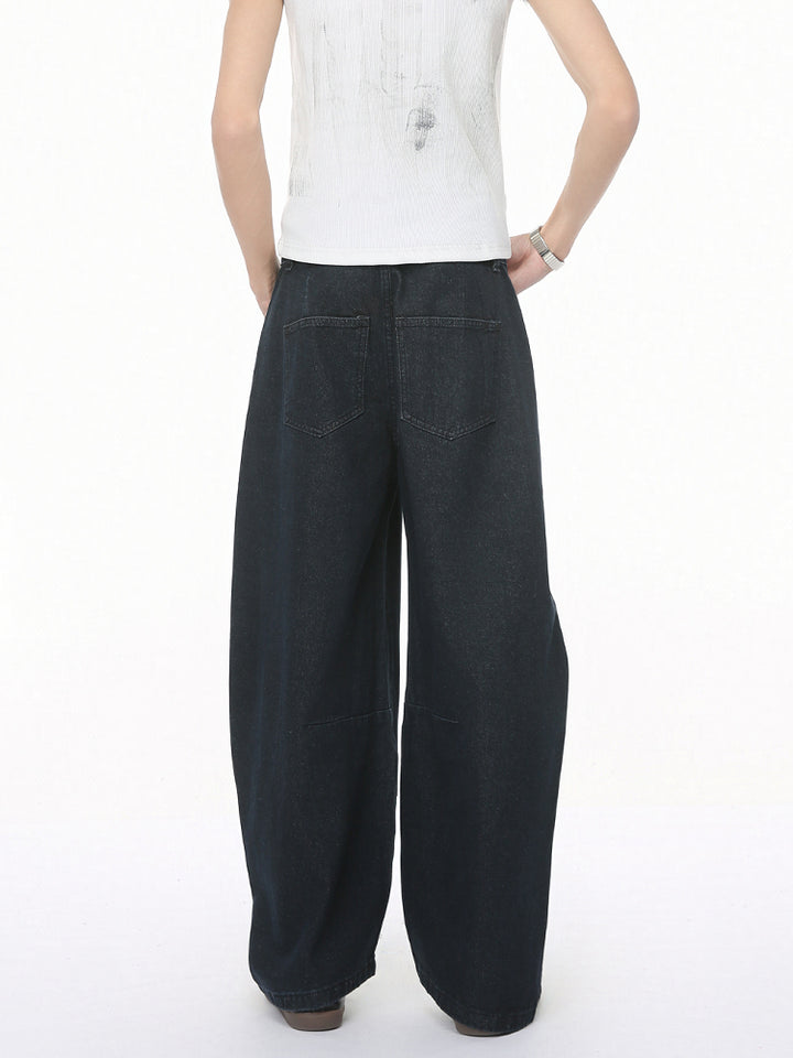 Wide-Leg Mid-Waist Casual Jeans