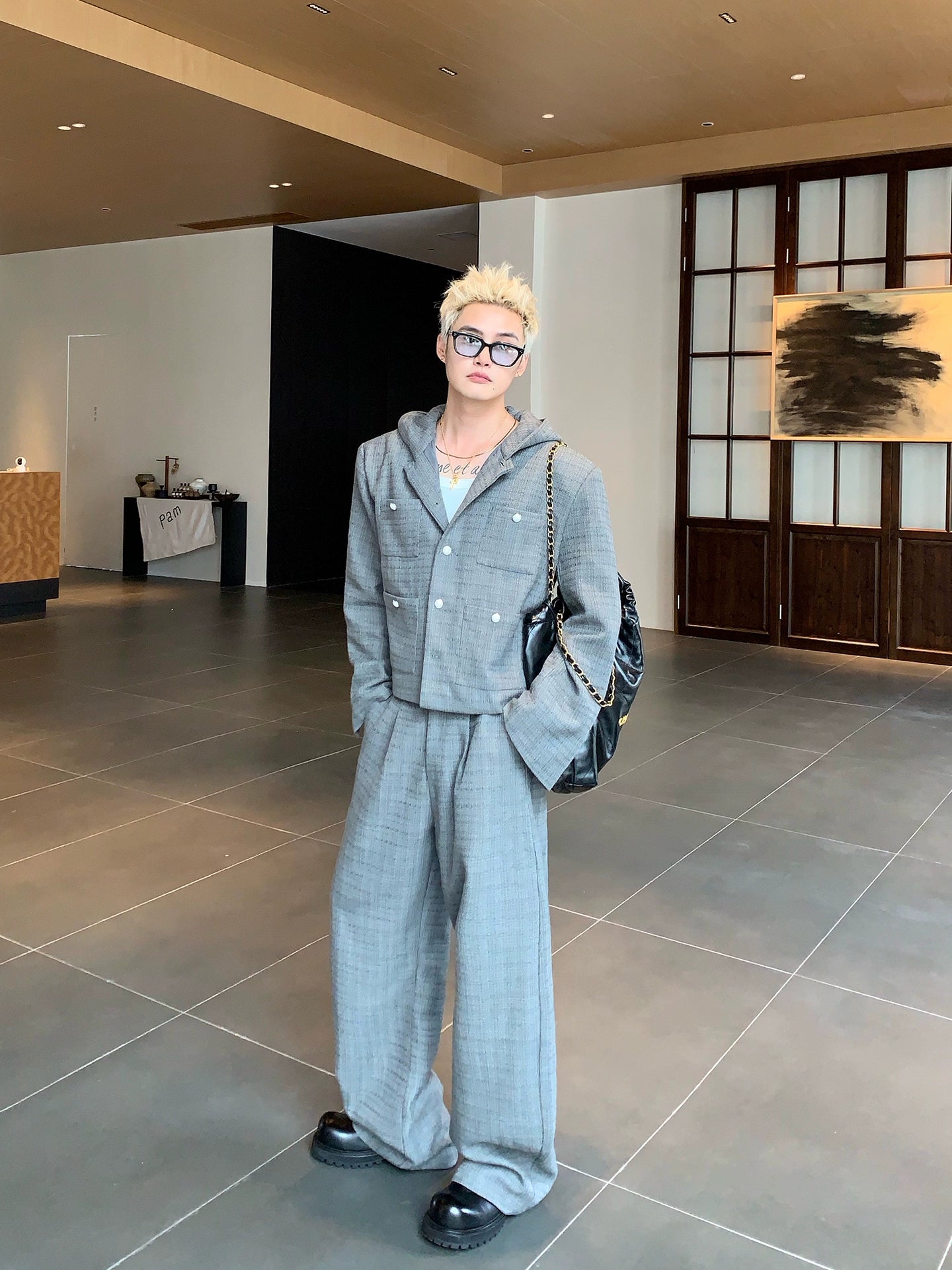 Yastıklı Kapüşonlu Ceket ve Pantolon 