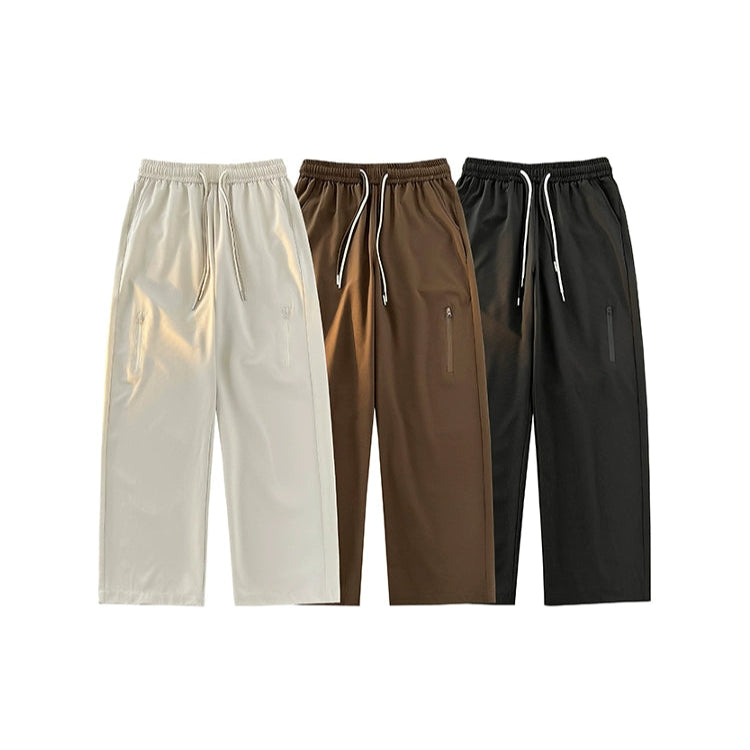 Quick-Dry Ice Silk Loose Straight Pants