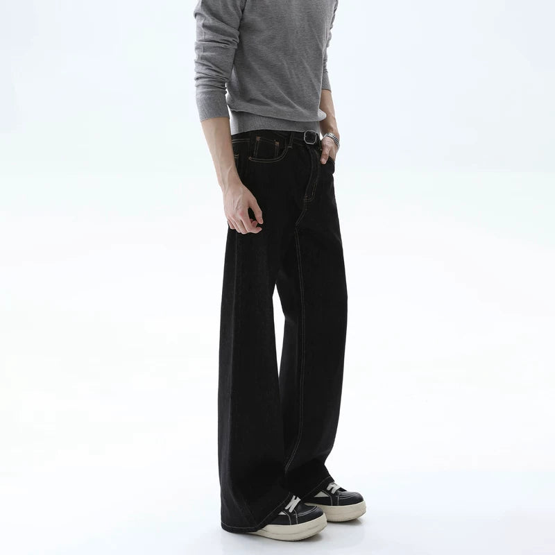 Loose Straight Leg Wide-Leg Denim Pants