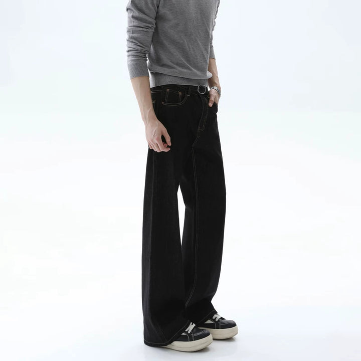 Loose Straight Leg Wide-Leg Denim Pants