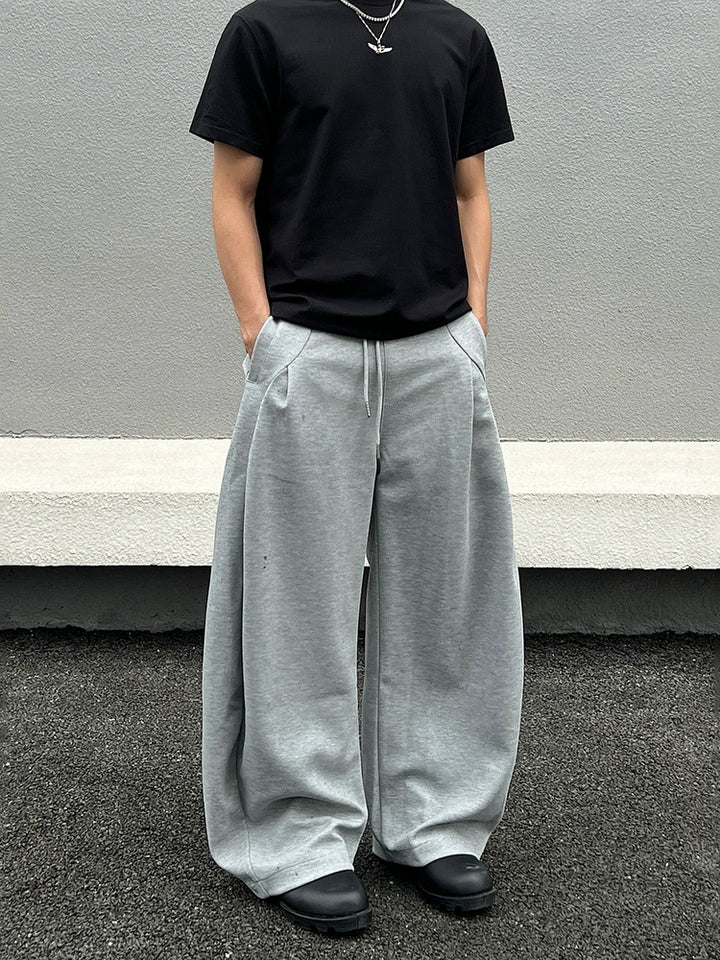Pantalones de chándal de pierna ancha y corte recto 