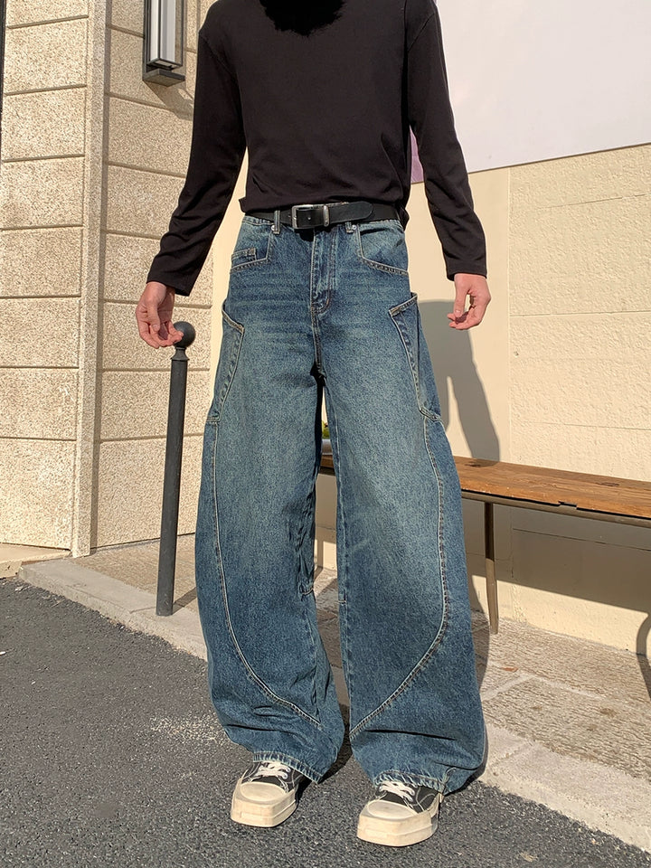 Versleten Losse Pas Vloerlange Jeans 