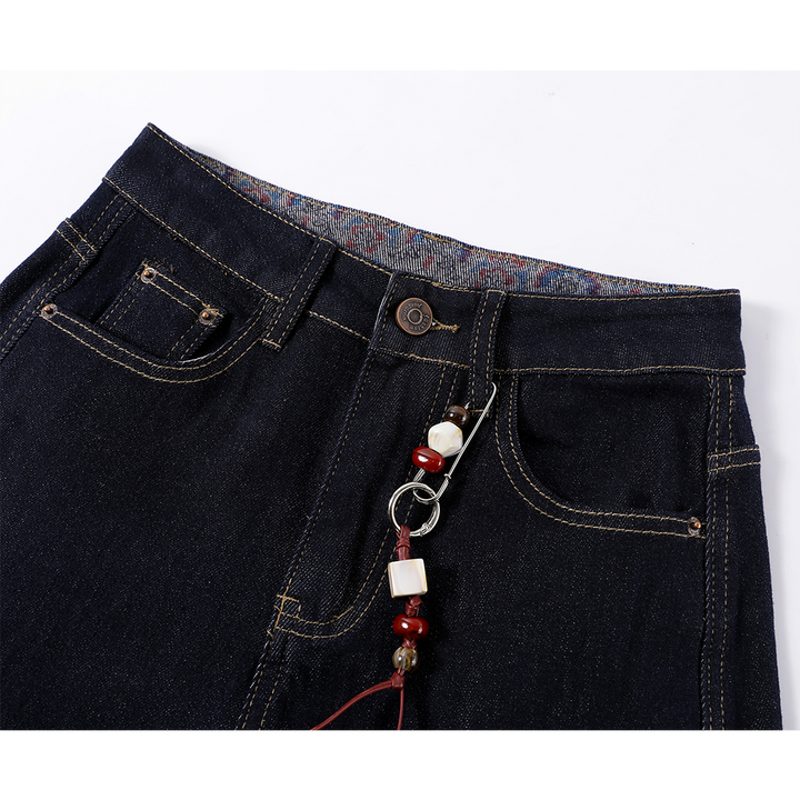 Weite Beinform Retro-Nähmuster Jeanshose 