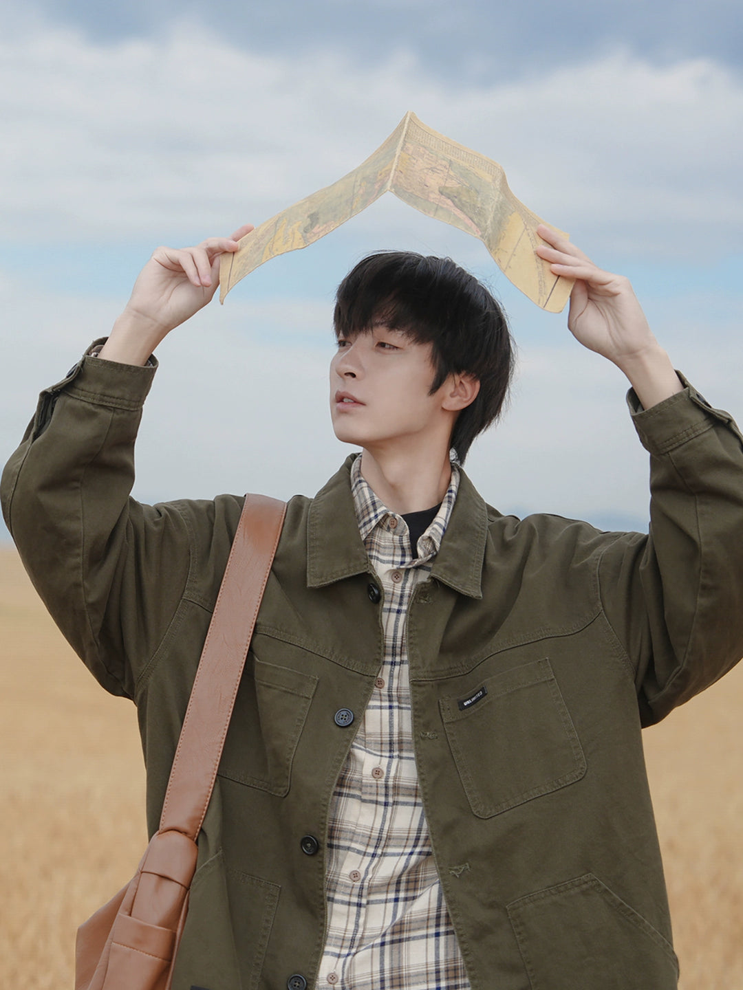 Multi-pocket Long-Sleeve Shirt Jacket