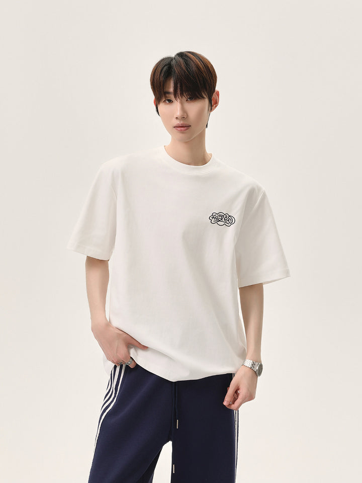 Oversize Letter Embroidery T-Shirt