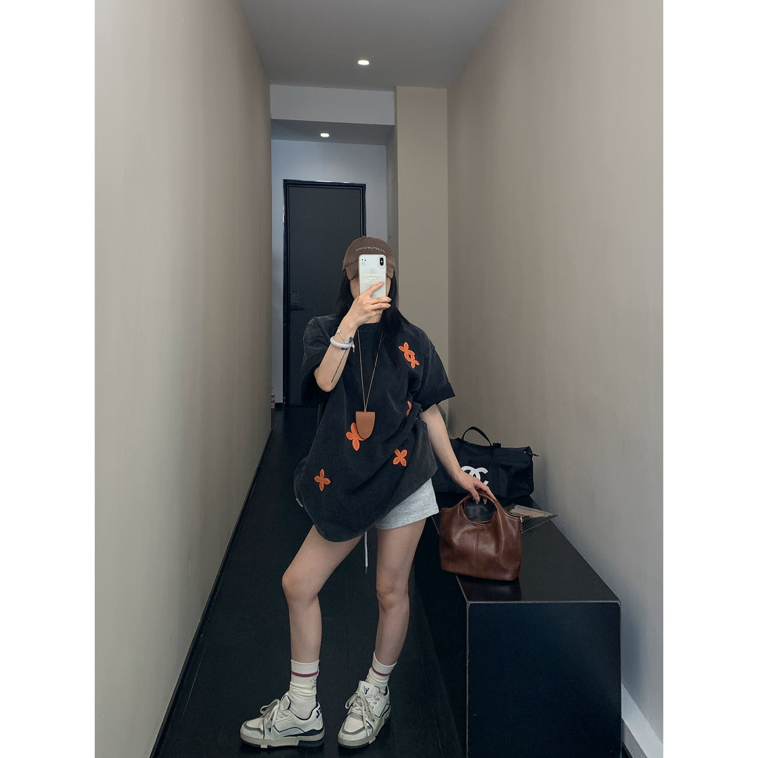 Embroidery Short Sleeve T-shirt