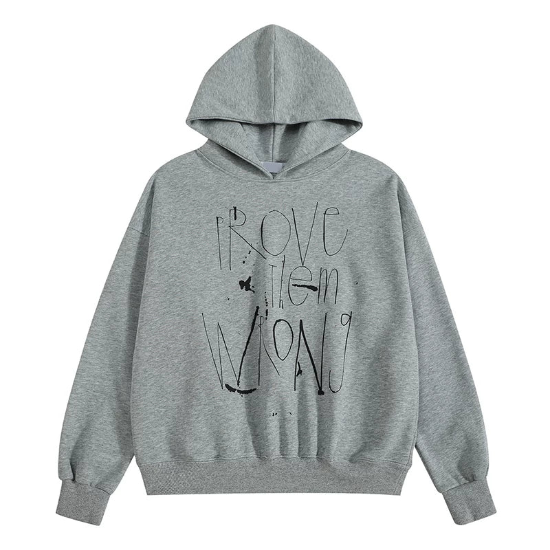 Graffiti Letter Print Hooded Sweatshirt