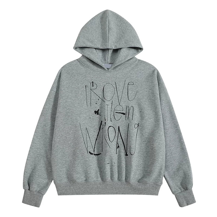 Graffiti Letter Print Hooded Sweatshirt