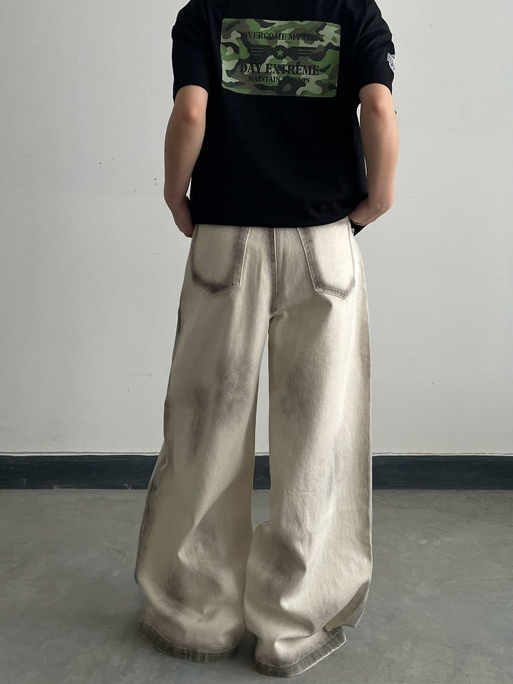 Weite gerade Tinte-Wasch Jeanshosen 