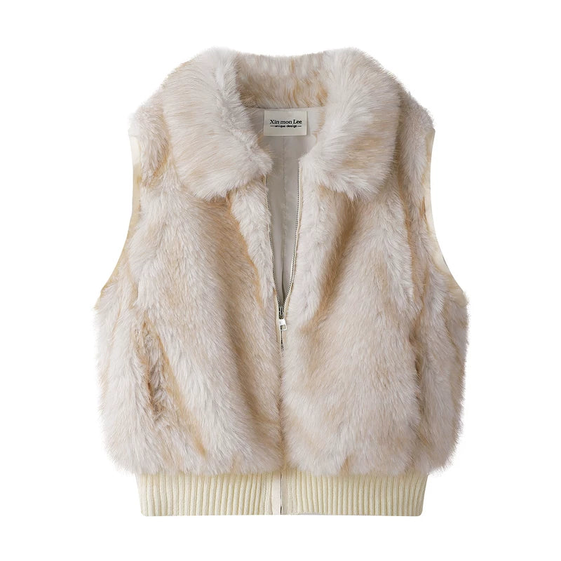 Chaqueta de manga de punto con parche de piel sintética 