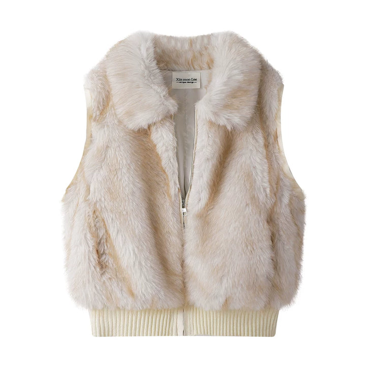 Chaqueta de manga de punto con parche de piel sintética 