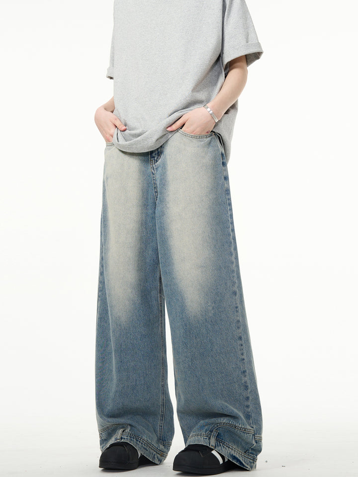 Wide-Leg Inverted Reverse Jeans