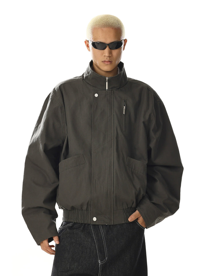 Stehkragen Retro Flugjacke 