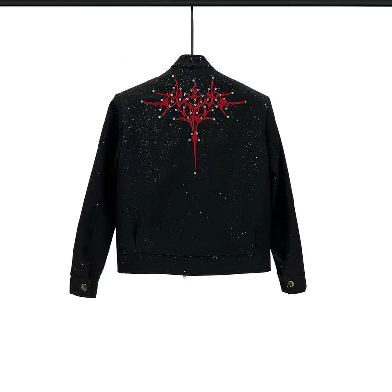 Embroidered Rhinestone Short Jacket