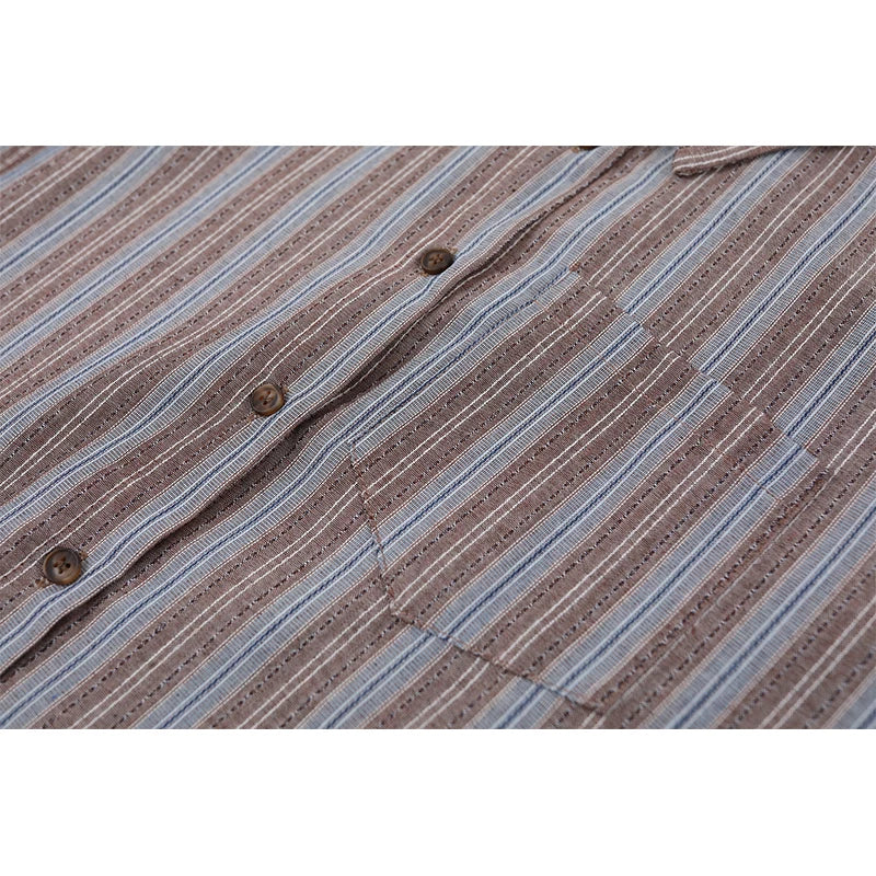 Linen Striped Shirt Dress